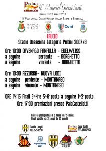 Memorial Gianni Santi - Programma