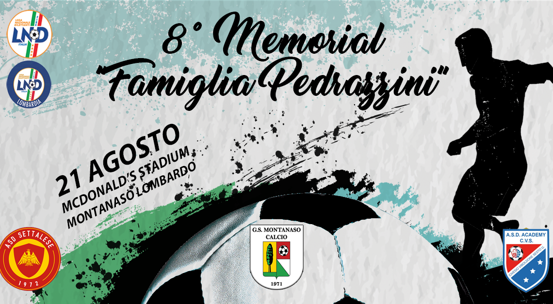 In arrivo l’ottava edizione del Memorial “Famiglia Pedrazzini”