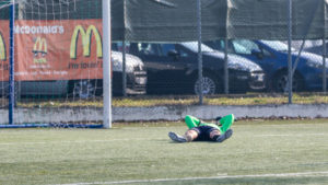 Filippo Bortolato dopo un gol