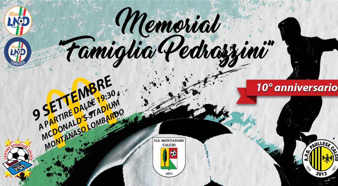 Memorial “Famiglia Pedrazzini”: il decimo anniversario
