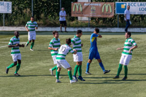 Zambelli festeggia dopo il gol del 2-0